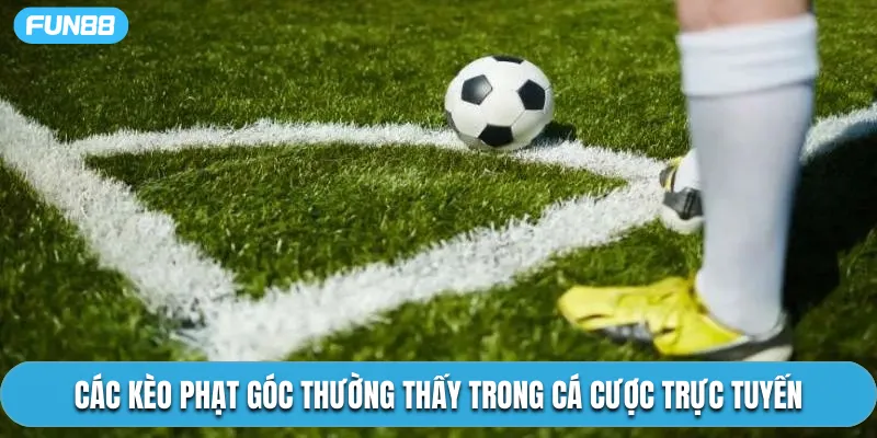 Các kèo phạt góc thường thấy trong cá cược trực tuyến