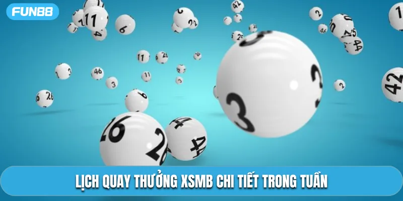 Lịch quay thưởng XSMB chi tiết trong tuần
