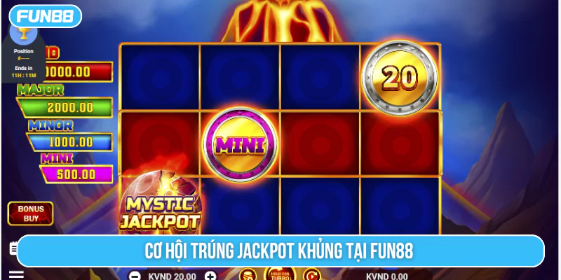 Cơ hội trúng jackpot khủng tại Fun88